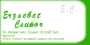 erzsebet csupor business card